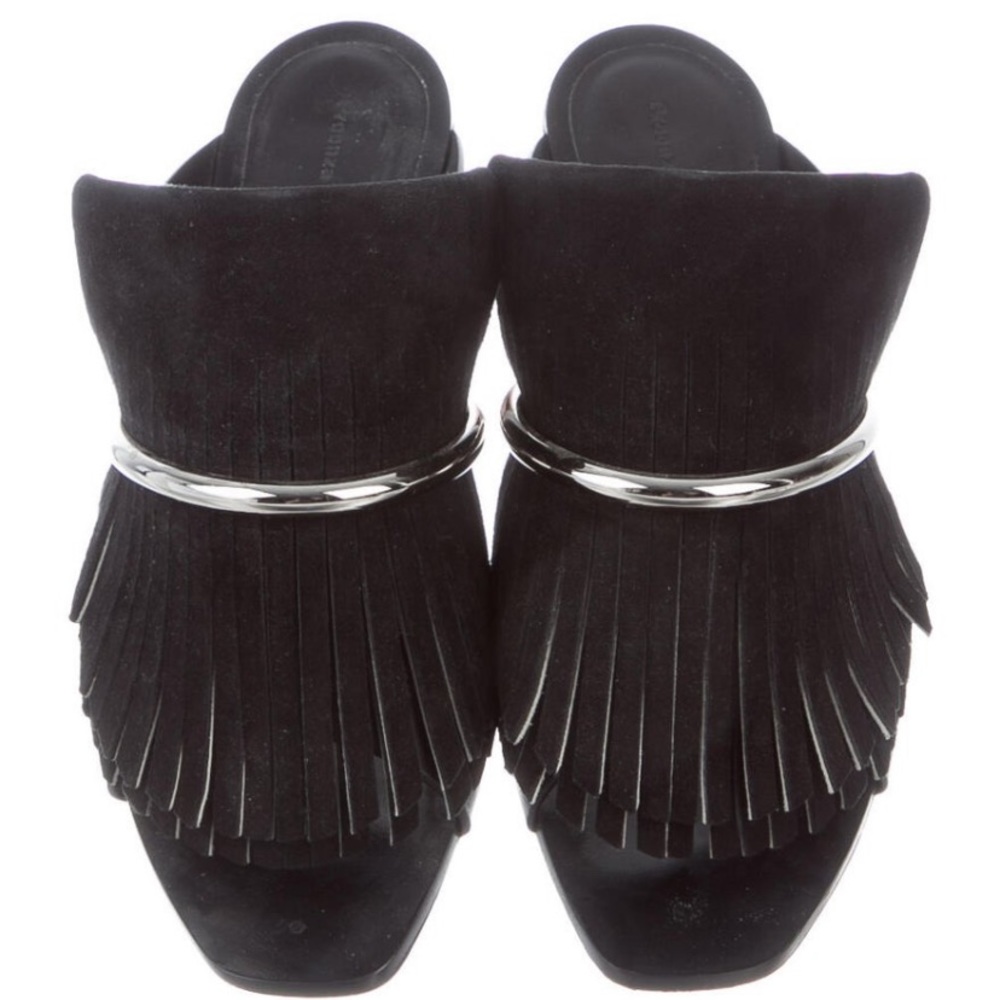 Proenza Schouler Leather Fringe Trim Accent Slide - Picture 3 of 12